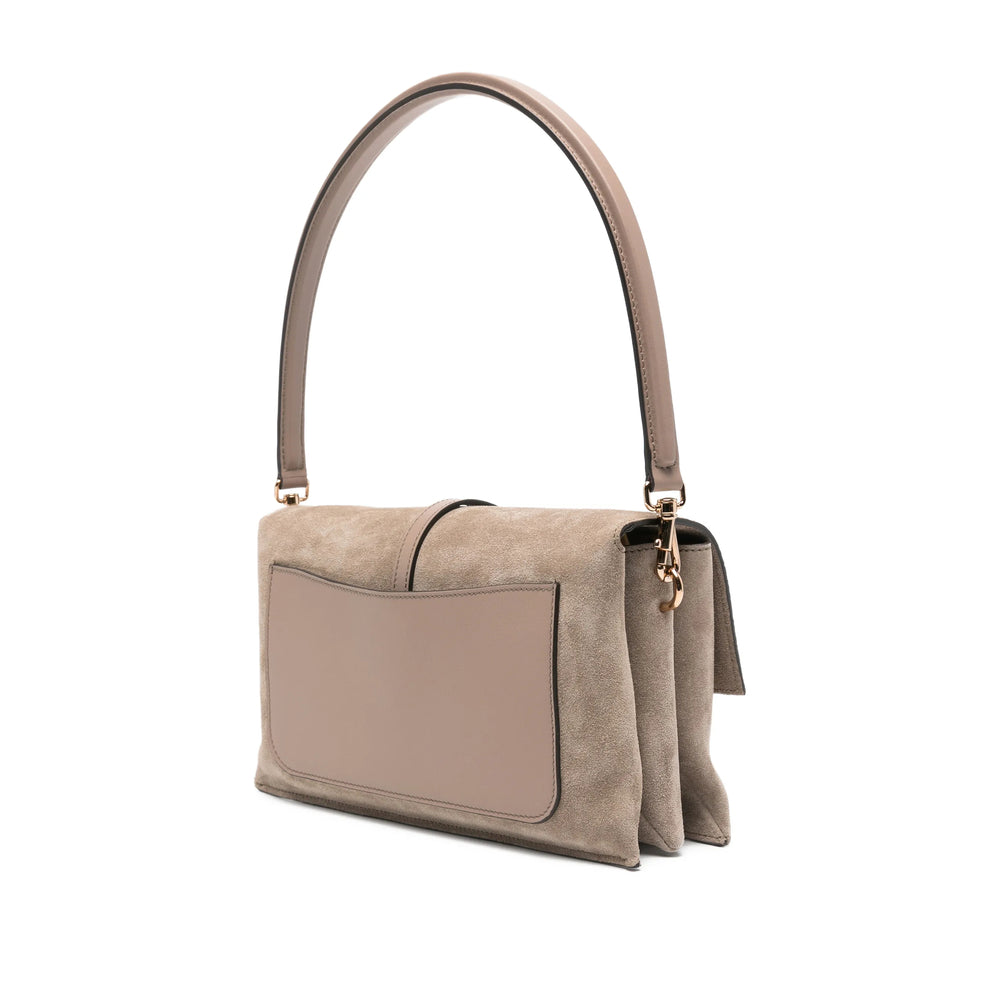 Gold Tone Calf Leather Tote