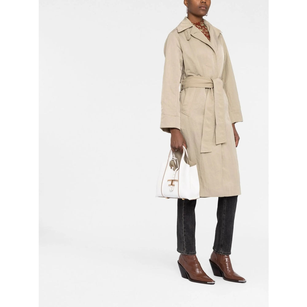 Calf Leather Logo Clasp Satchel