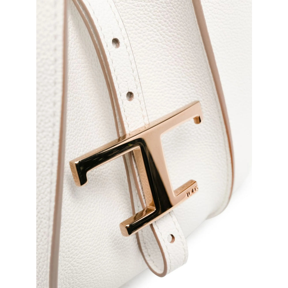 Calf Leather Logo Clasp Satchel