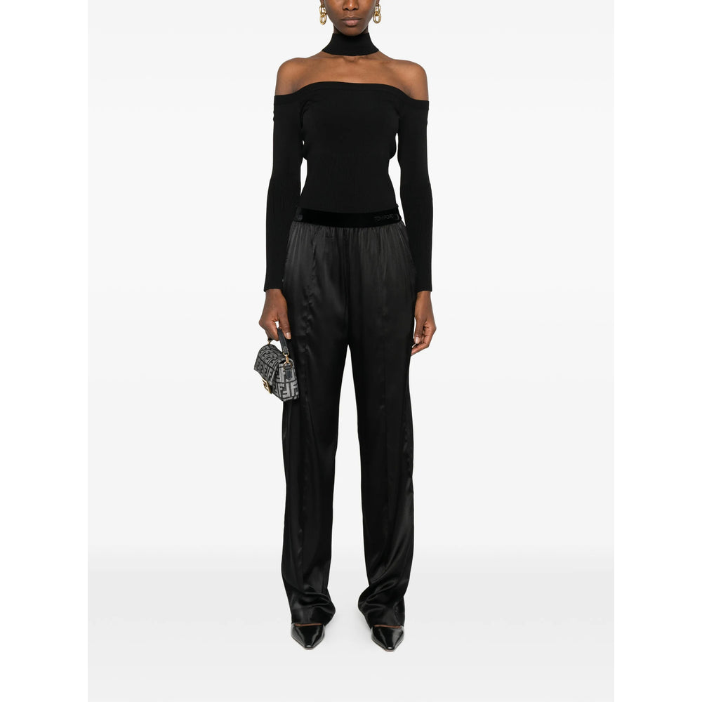 Elegant Waist Velvet Pants