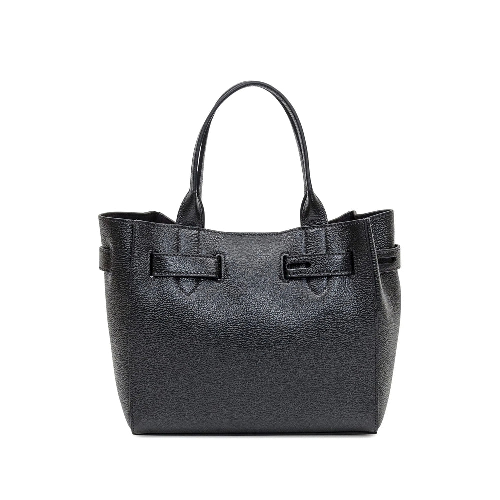 Supple Leather Tote With Detachable Strap