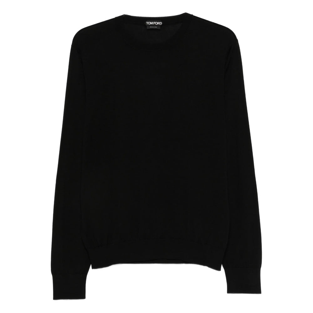 Silk Long Sleeve Crew Neck Sweater