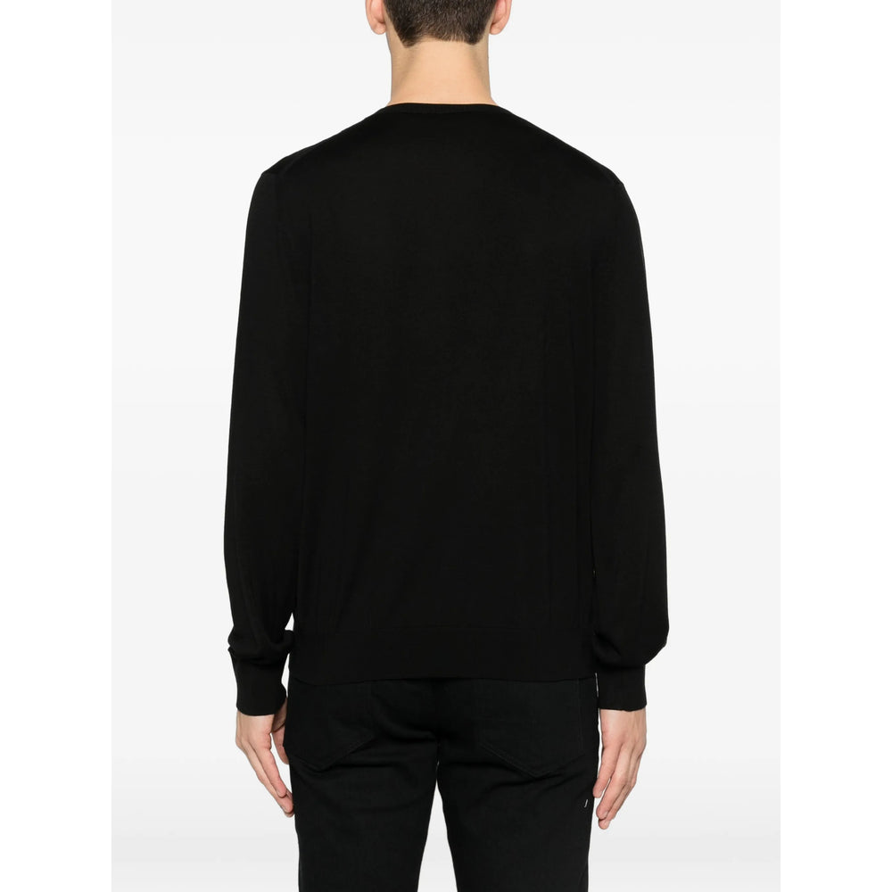 Silk Long Sleeve Crew Neck Sweater