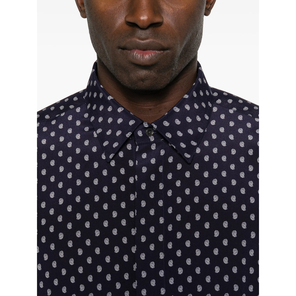 Silk Button Down Dress Shirt With Classic Cuff
