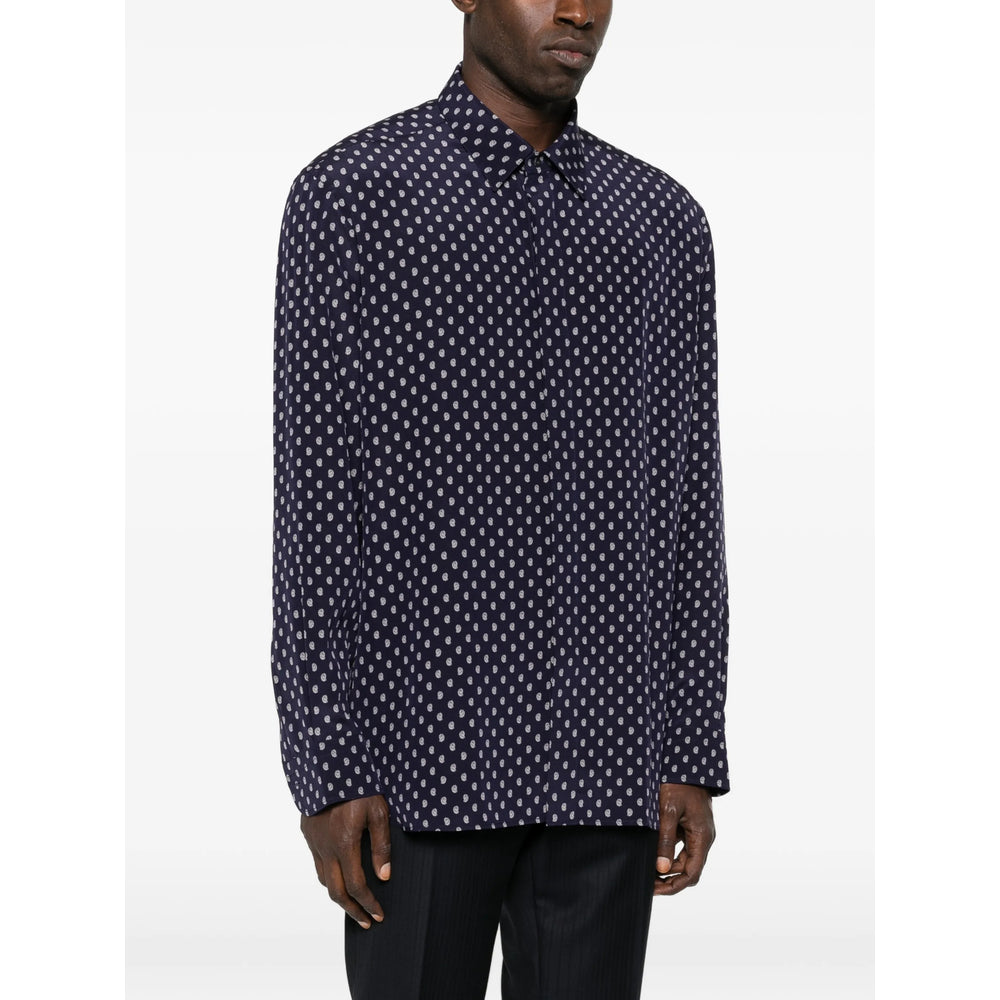 Silk Button Down Dress Shirt With Classic Cuff