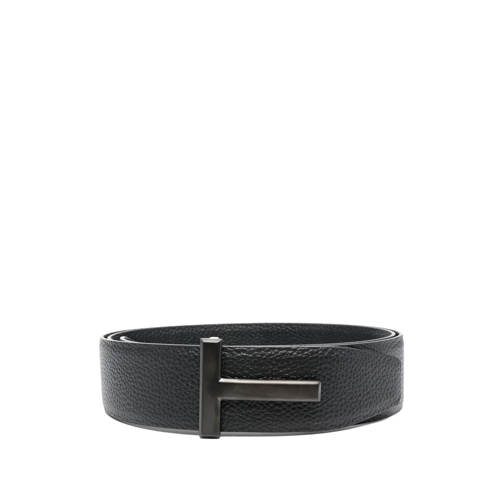 Black Calf Leather Adjustable Buckle