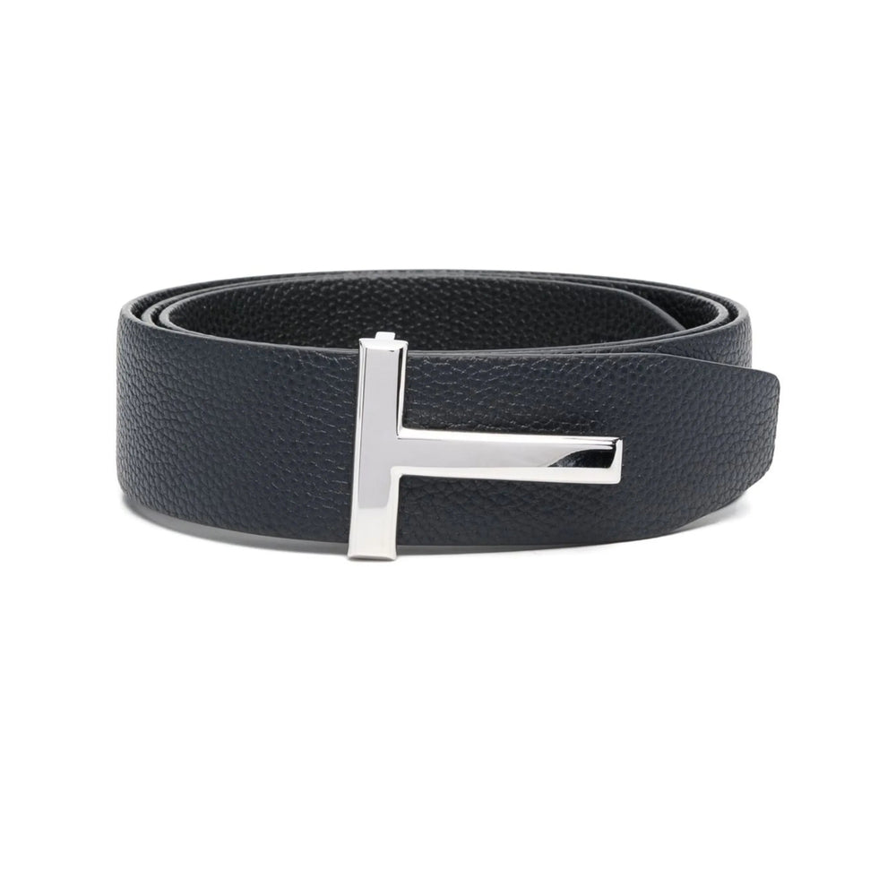 Navy Calf Leather Adjustable Buckle