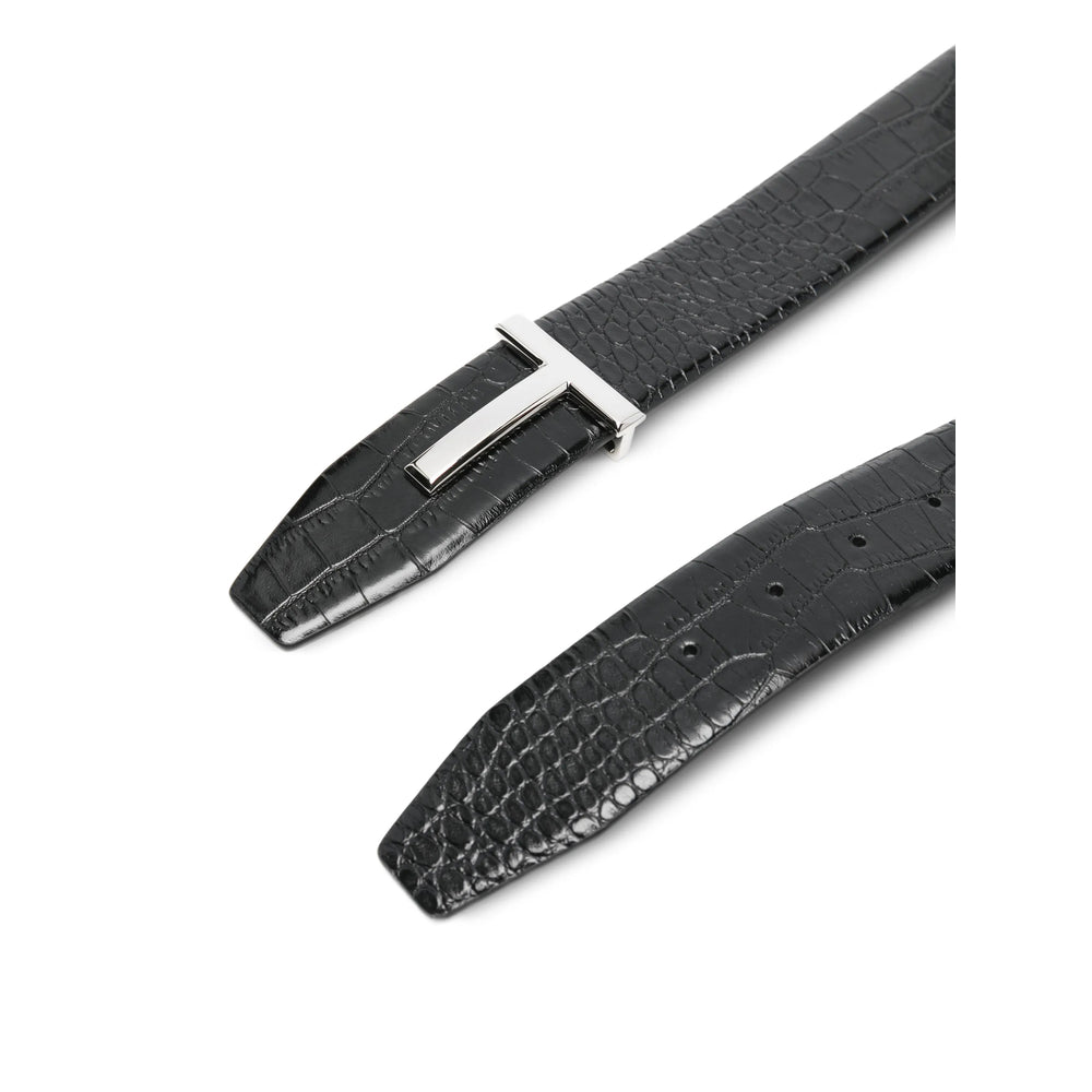 Silver Calf Leather Buckle Bag