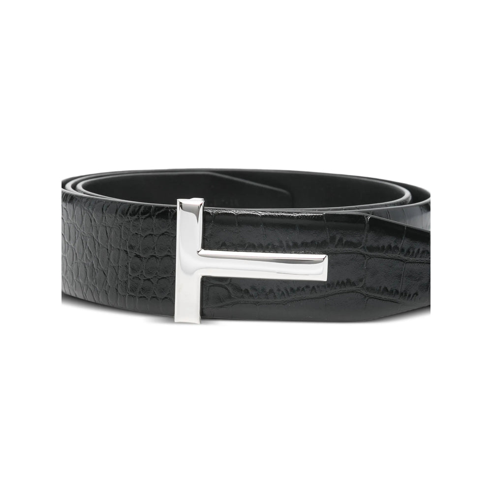 Silver Calf Leather Buckle Bag