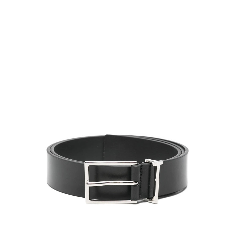 Silver Tone Logo Loop Buckle