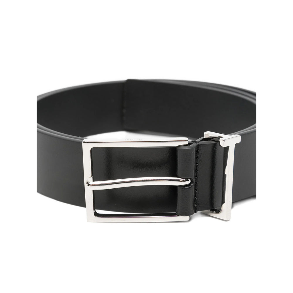 Silver Tone Logo Loop Buckle