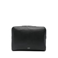 Sleek Black Calf Leather Satchel