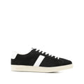 Black Calf Leather Lace-up Flats