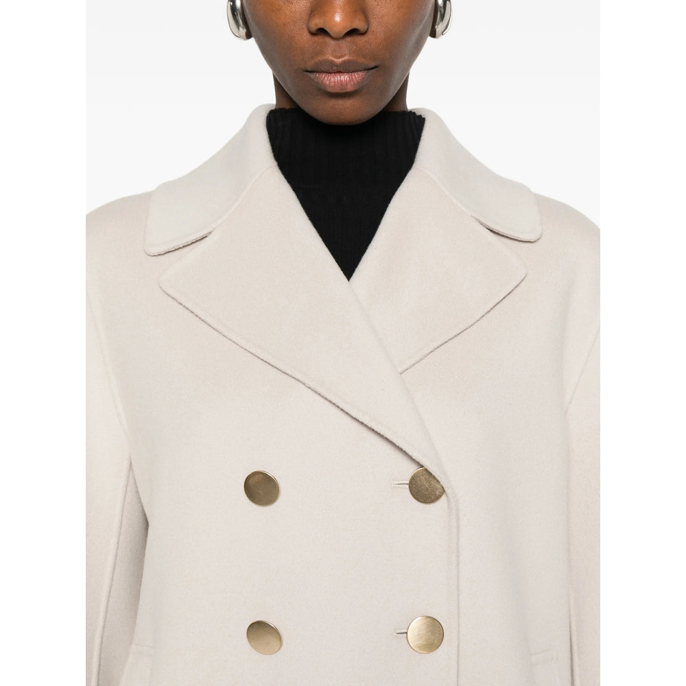 Virgin Wool Double-breasted Coat