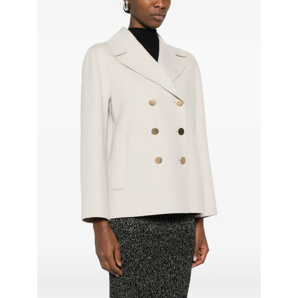 Virgin Wool Double-breasted Coat