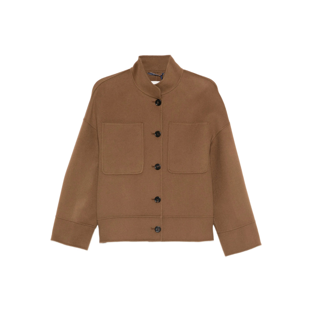 Brown Patch Fasten Shirt