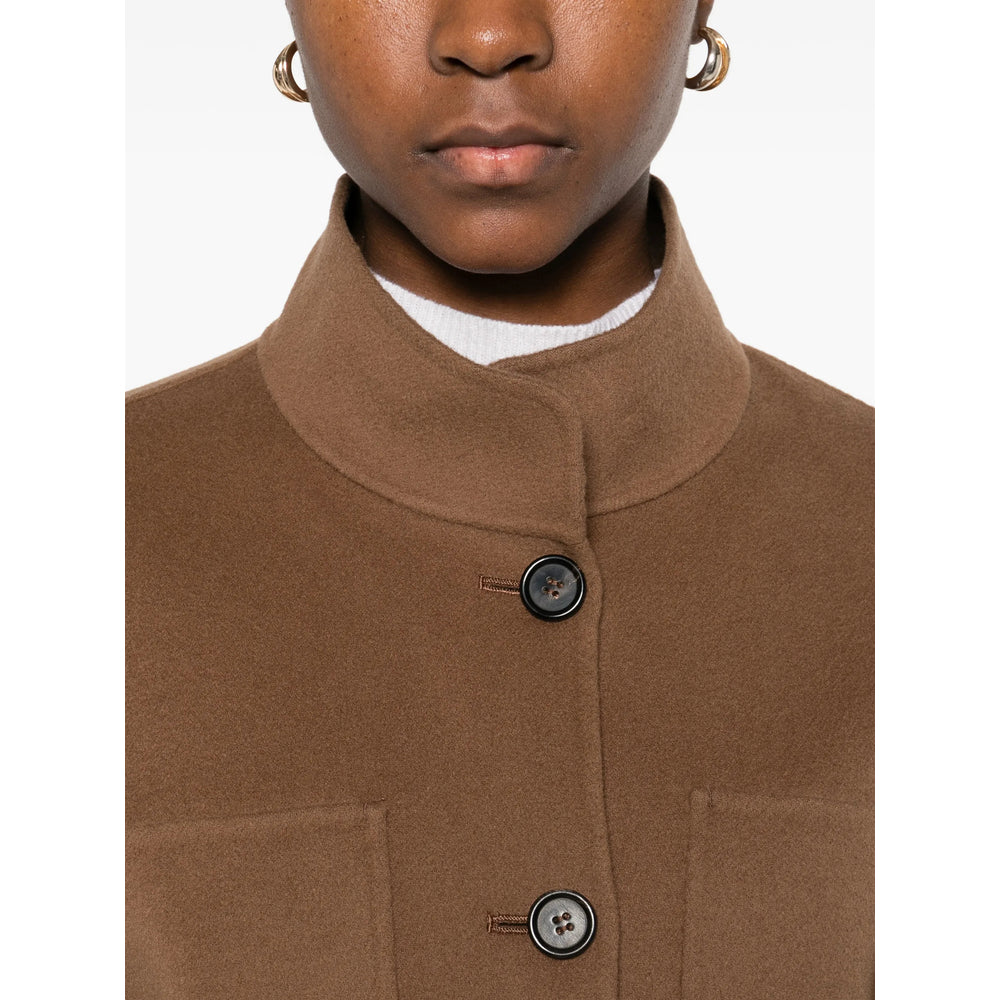 Brown Patch Fasten Shirt