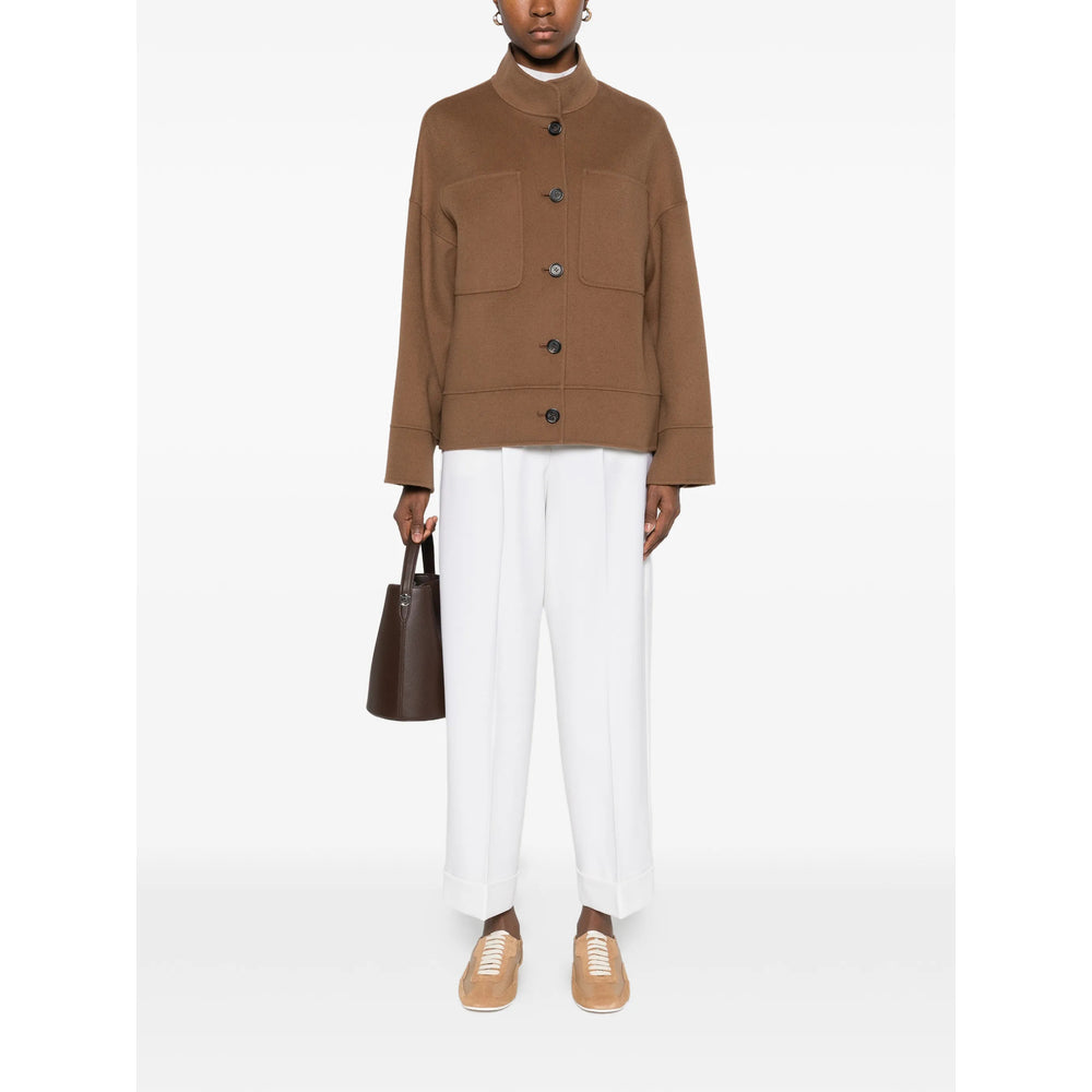 Brown Patch Fasten Shirt