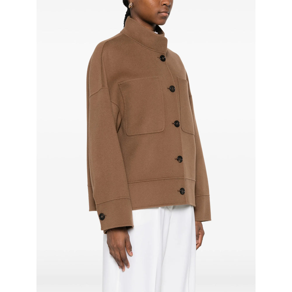 Brown Patch Fasten Shirt