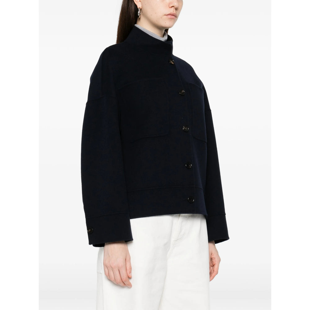 Dark Blue Wool Dress Shirt