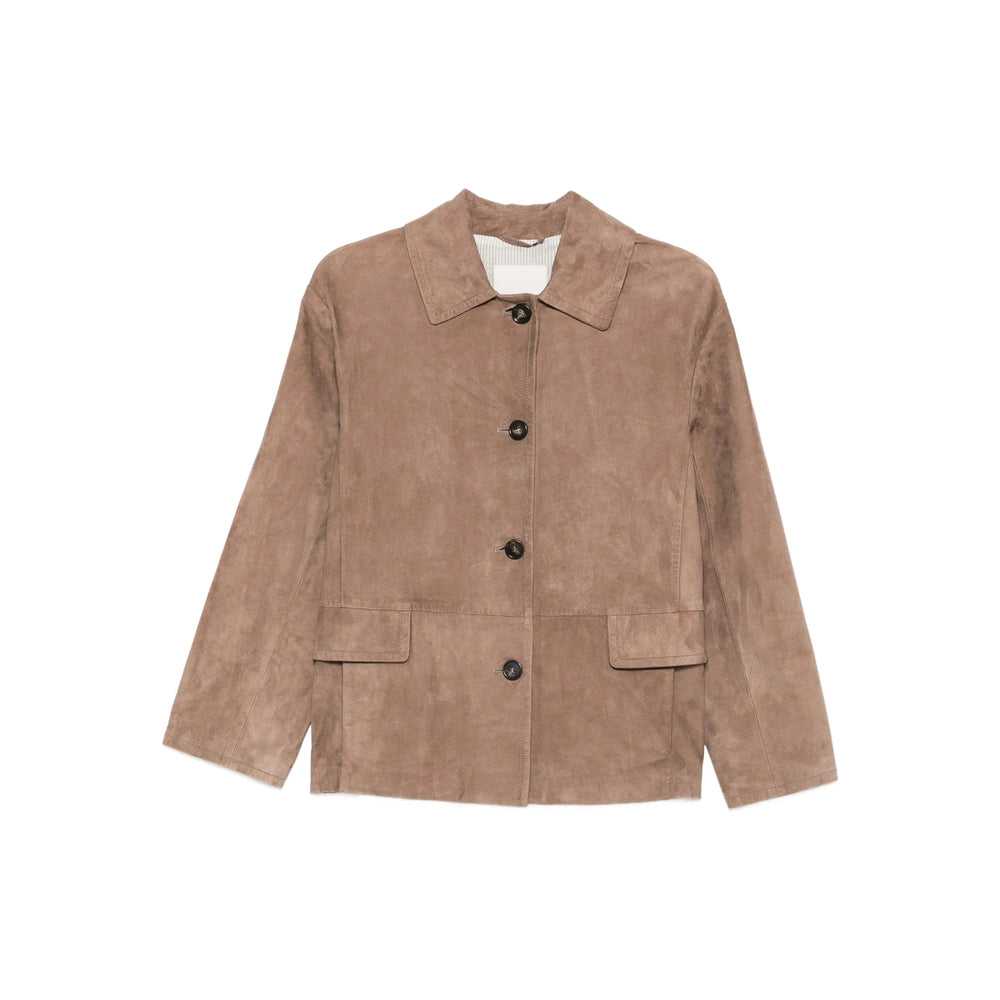 Silk Lined Lambskin Button Down