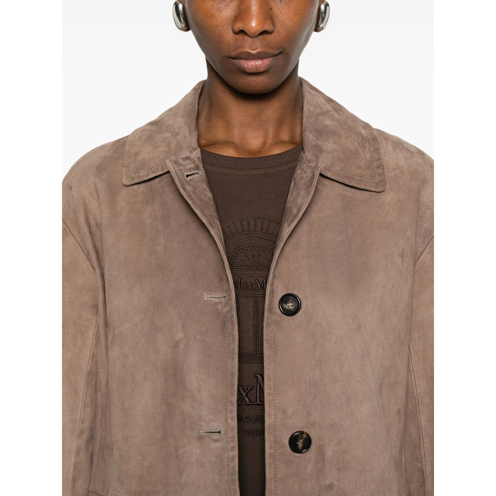 Silk Lined Lambskin Button Down