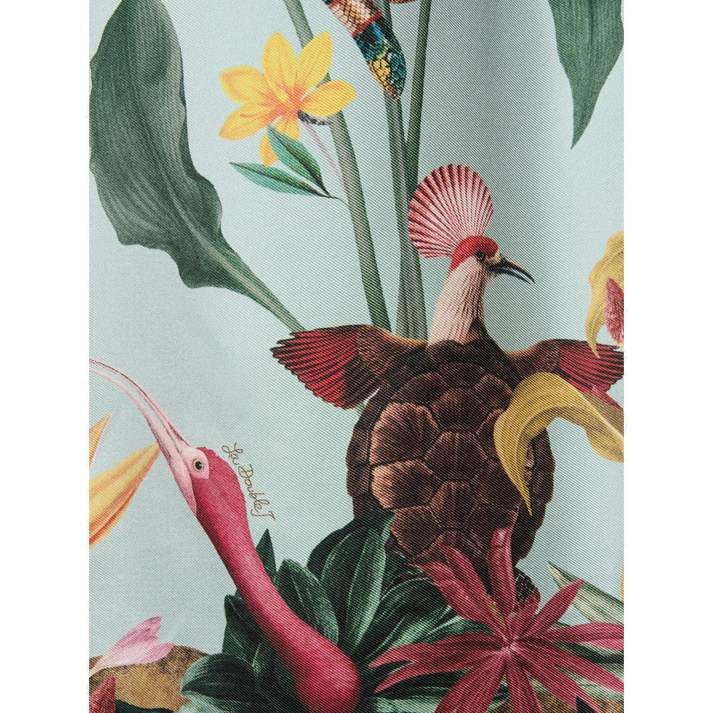 Silk Floral Waistband Dress