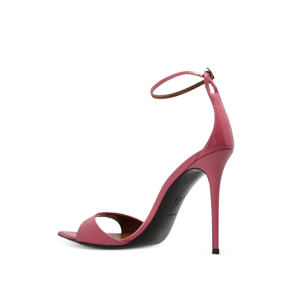 Silver Buckle Patent Stiletto