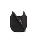 Black Grained Leather Satchel