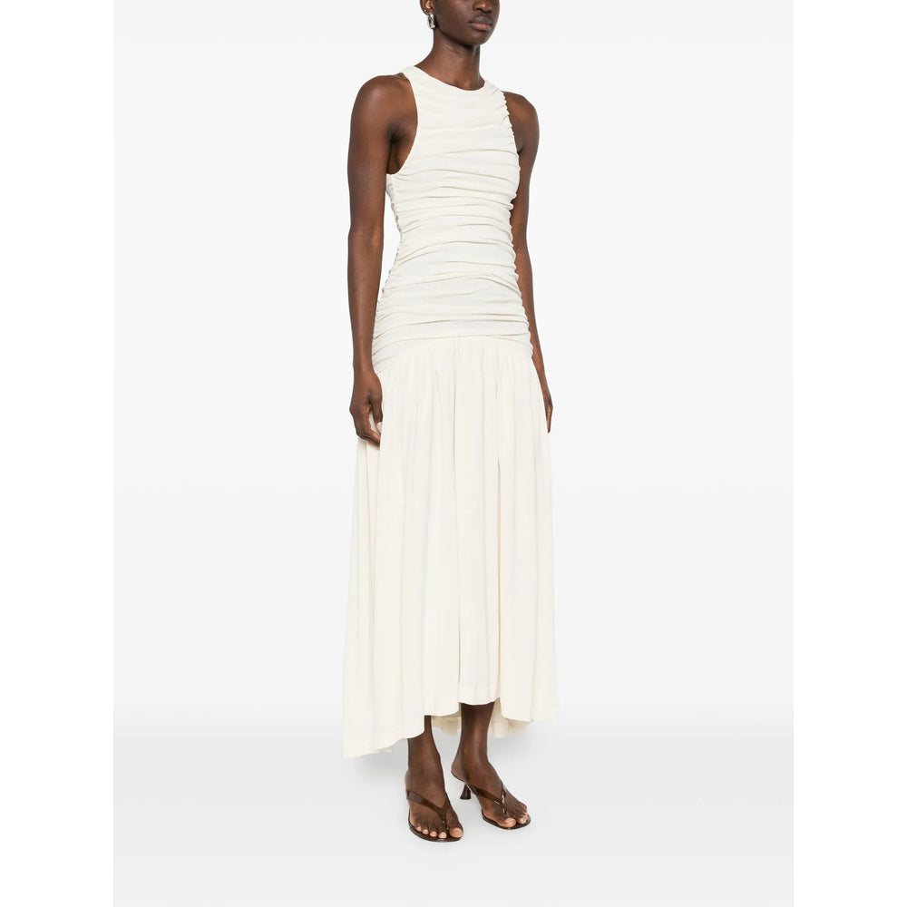 Off White Ruched Crop