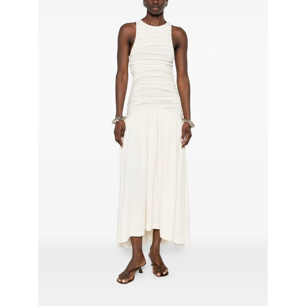Off White Ruched Crop