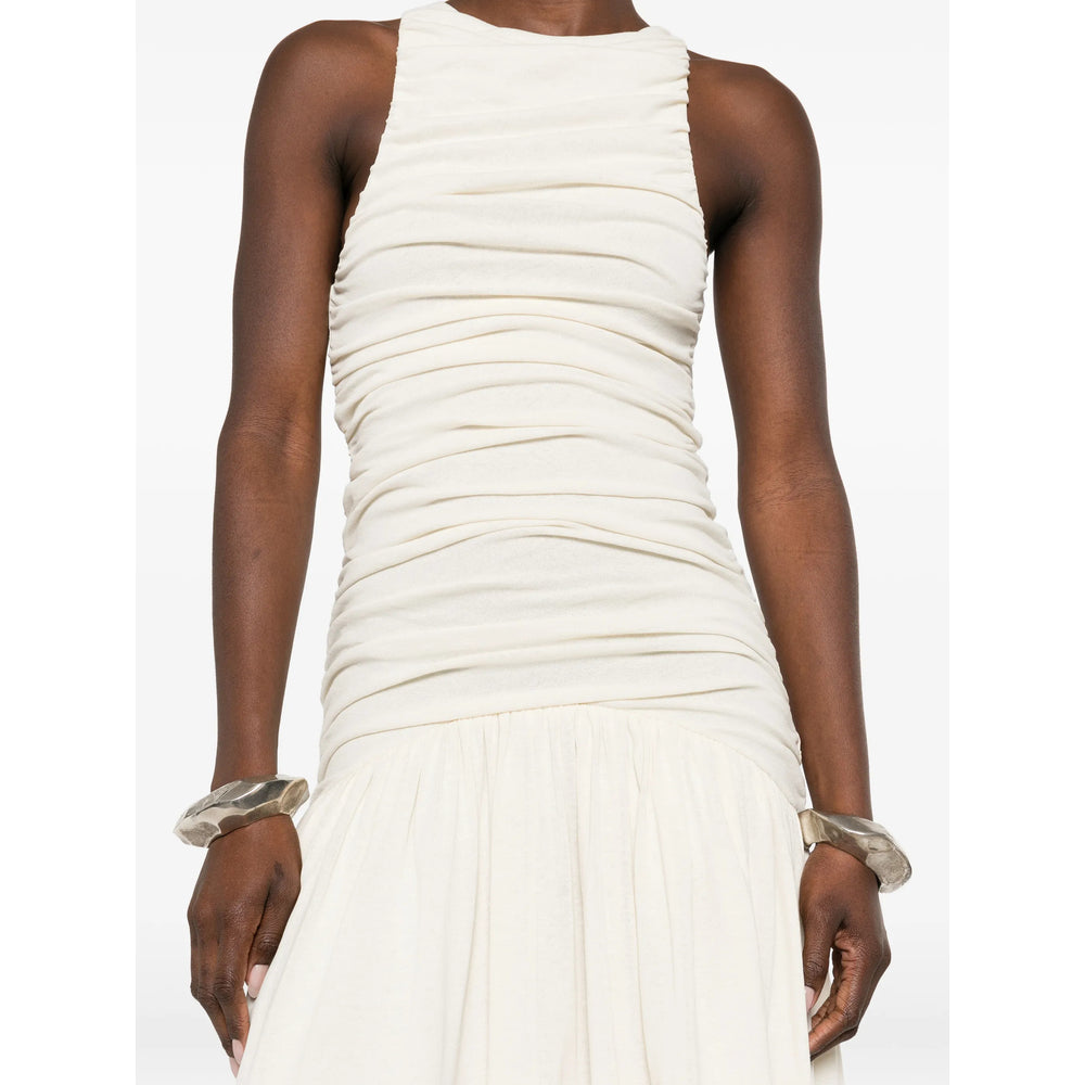 Off White Ruched Crop