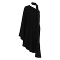 Midnight Asymmetrical Wool Dress