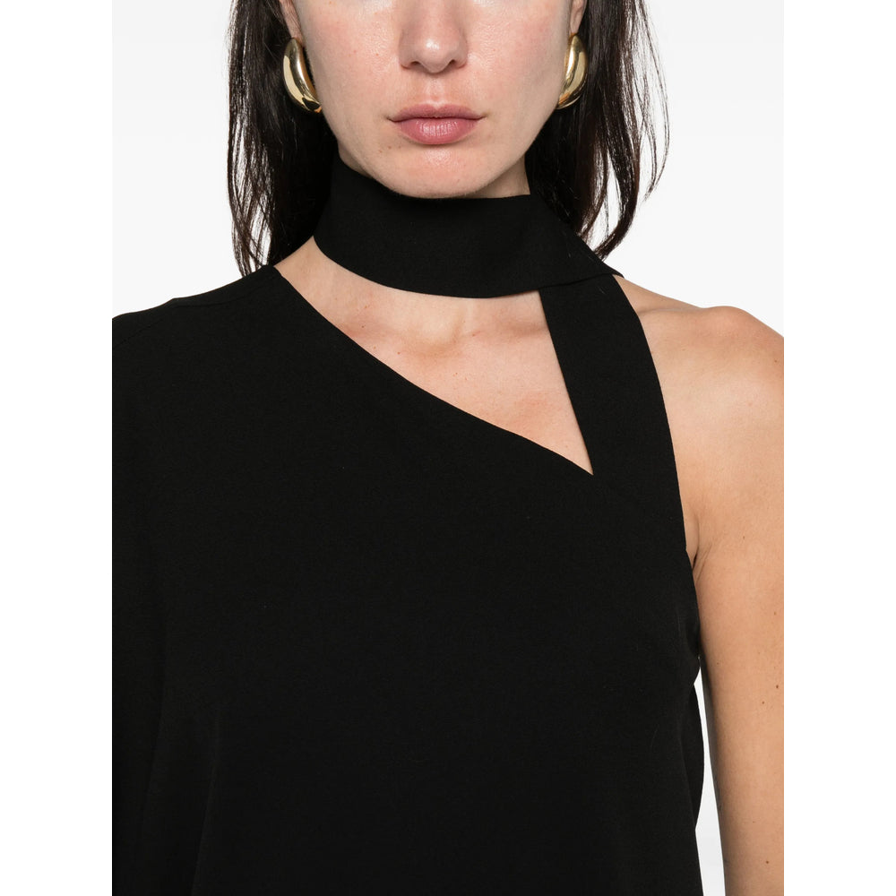 Midnight Asymmetrical Wool Dress