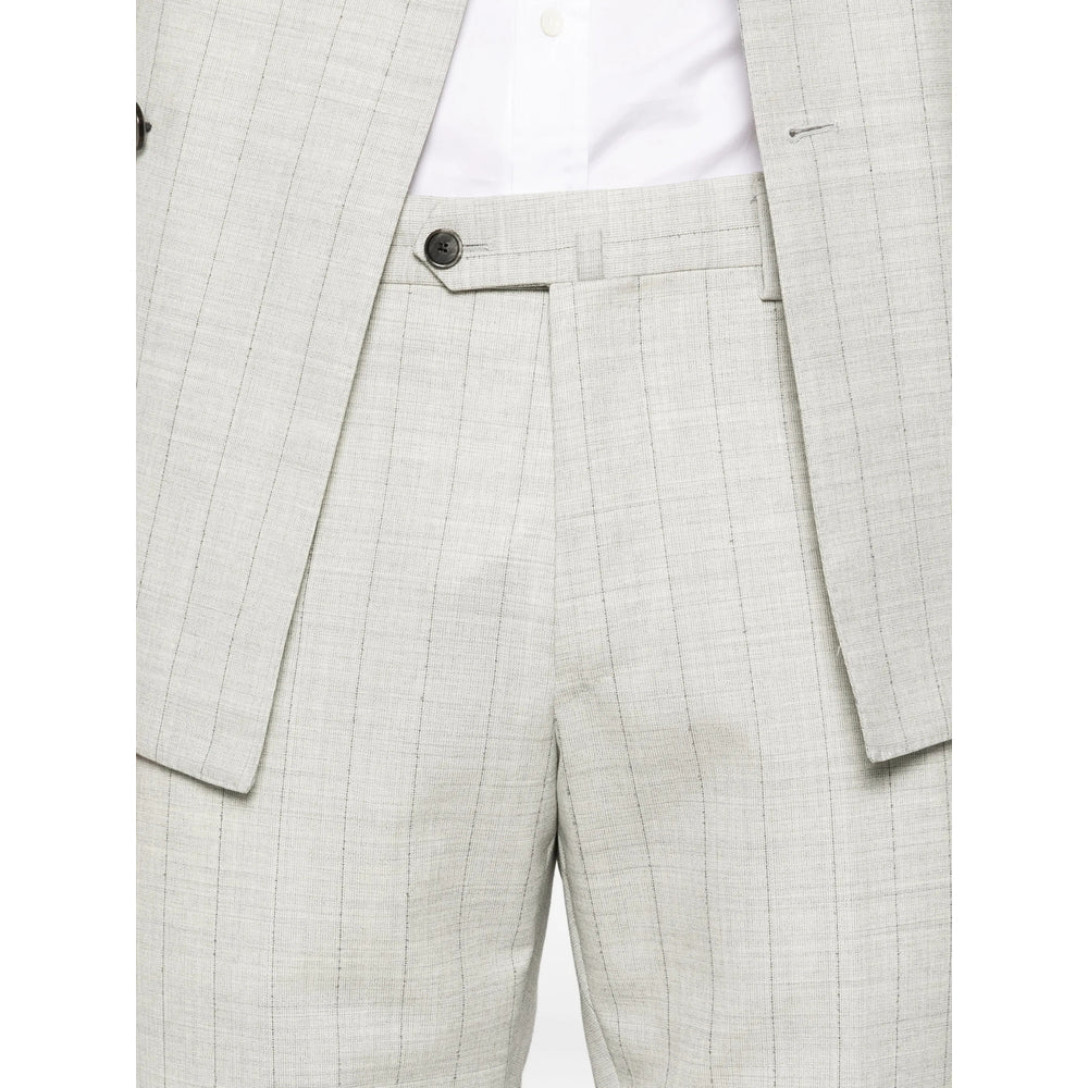 Grey Wool Check Coat