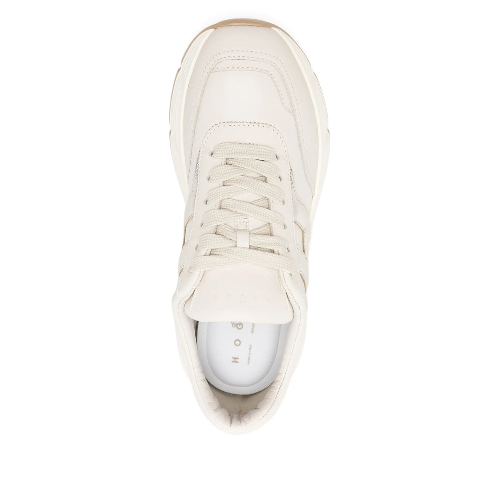 Beige Calf Leather Lace Shoe