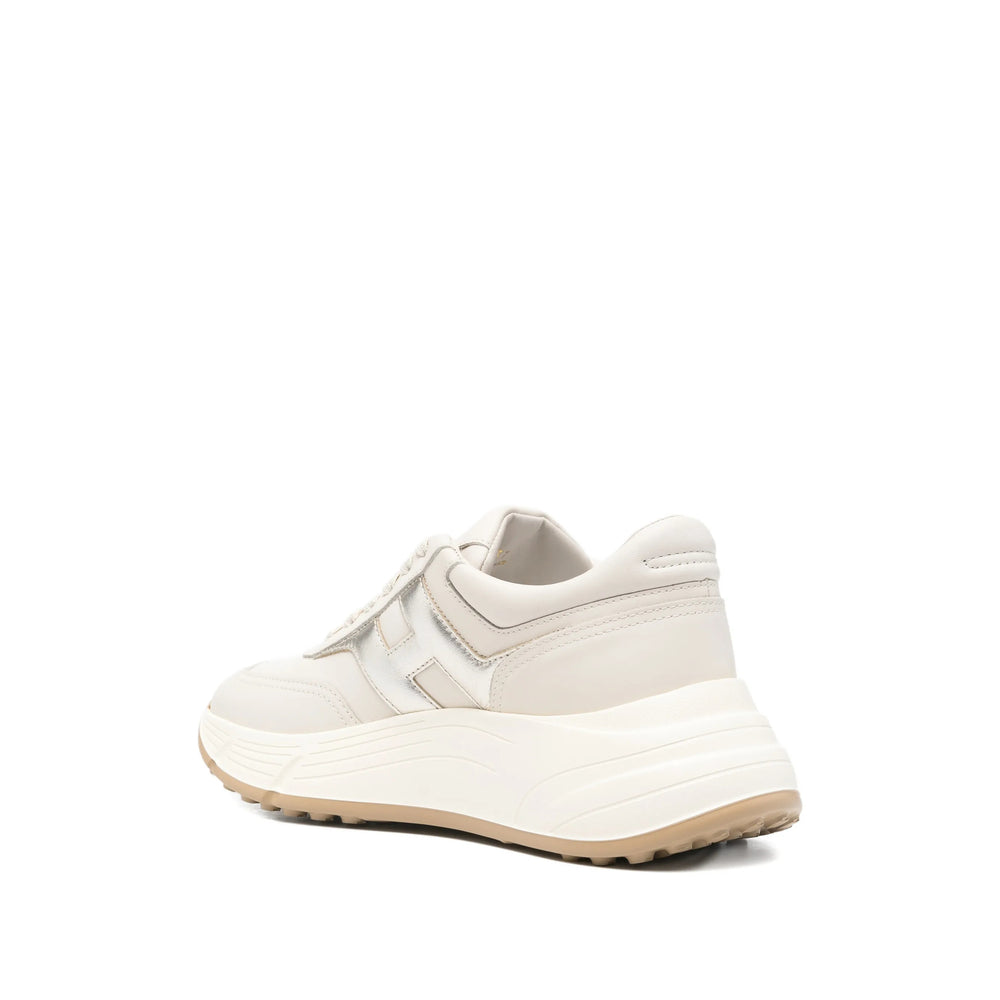 Beige Calf Leather Lace Shoe