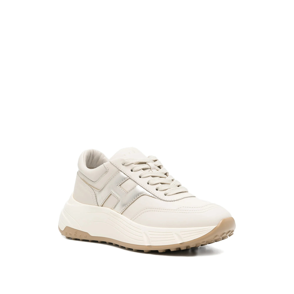 Beige Calf Leather Lace Shoe