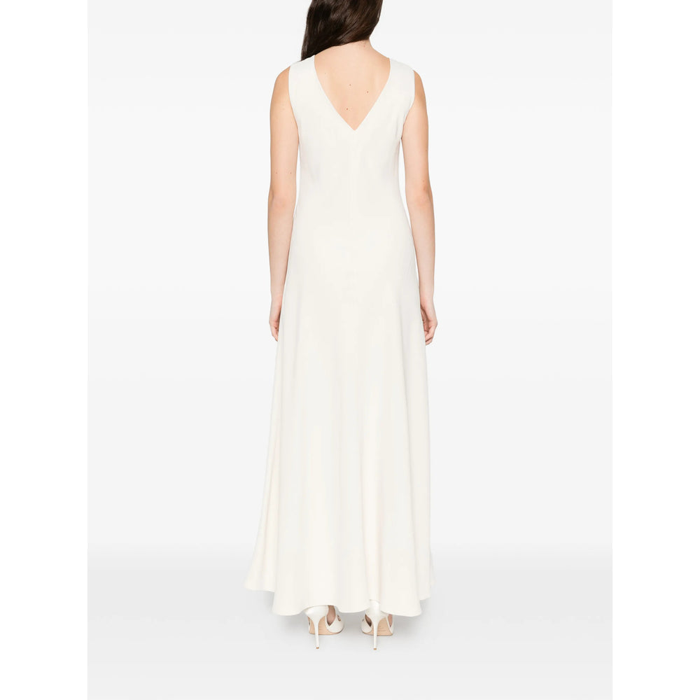 Off White Silk Acetate Gown