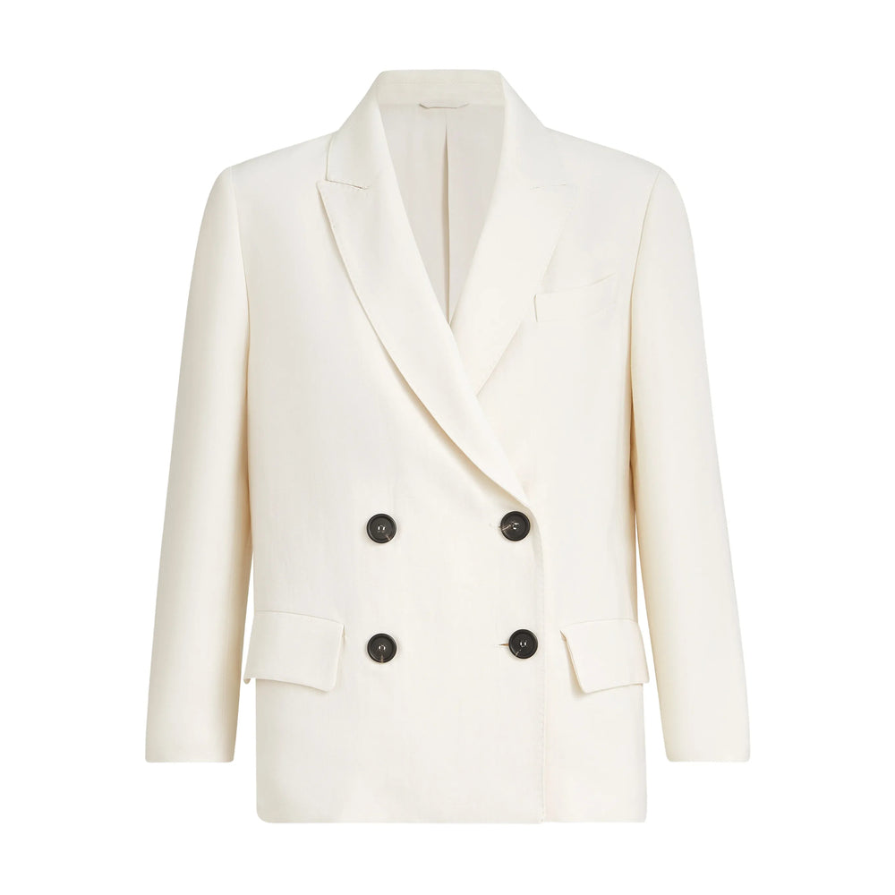 Ivory Peak Coat With Monili Detail