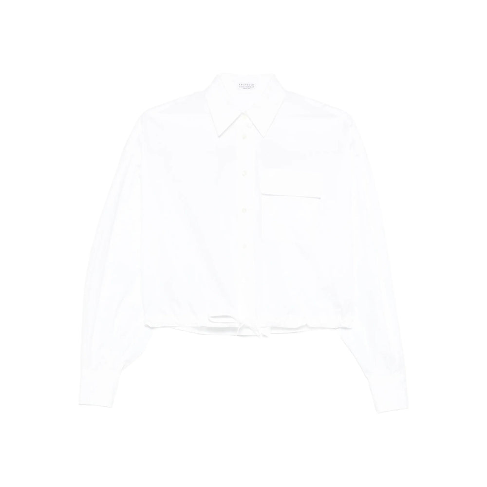 Elegant Drawstring Dress Shirt
