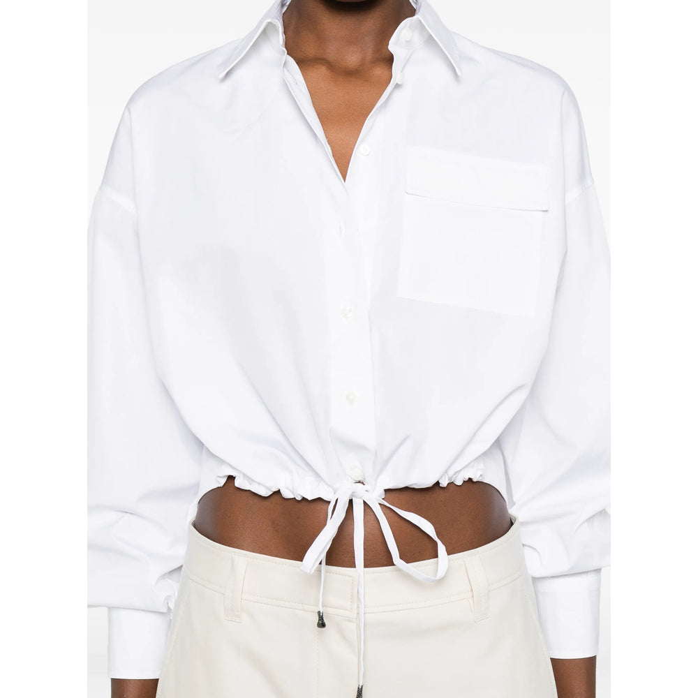 Elegant Drawstring Dress Shirt