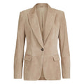 Light Brown Suede Single Breasted Jacket