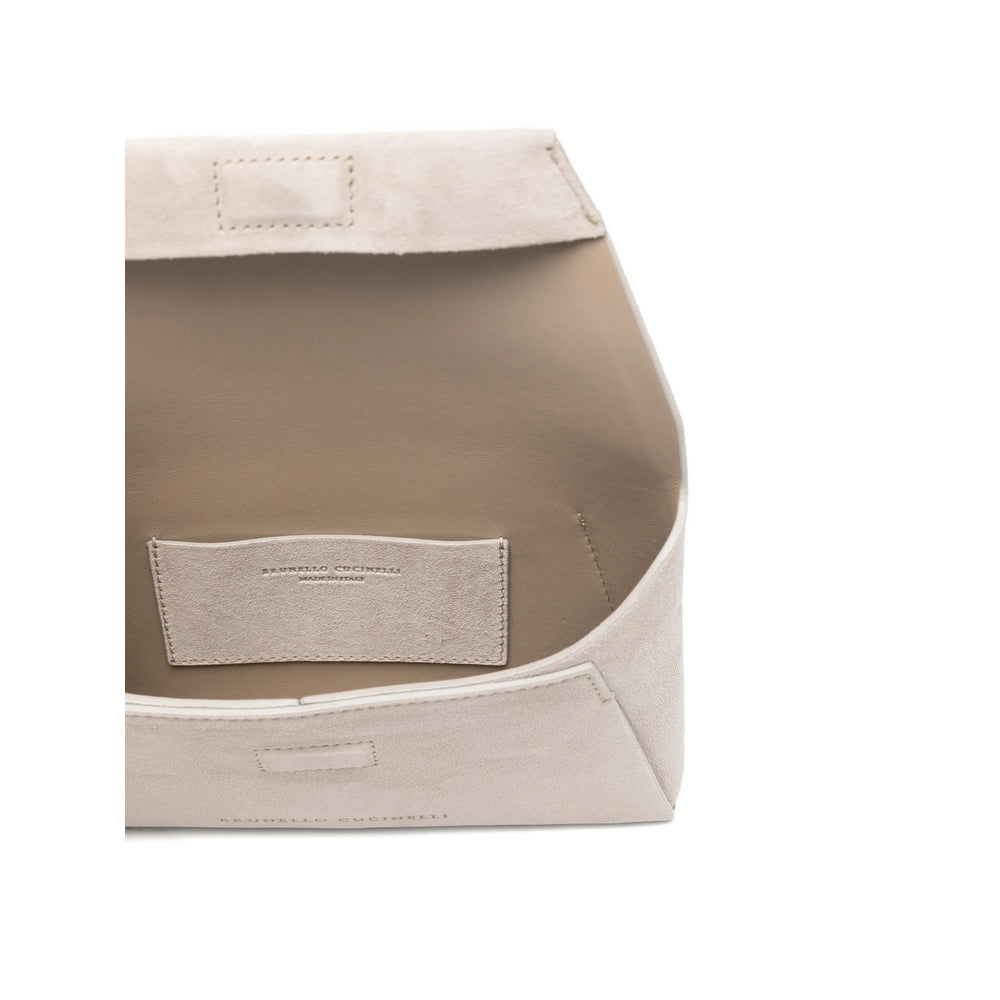 Grey Chain Suede Envelope