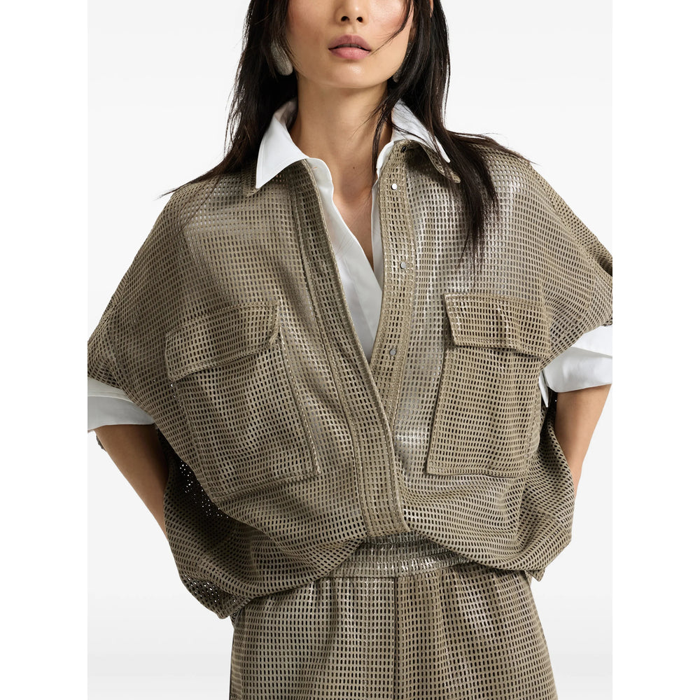 Leather Shirt Brunello Cucinelli
