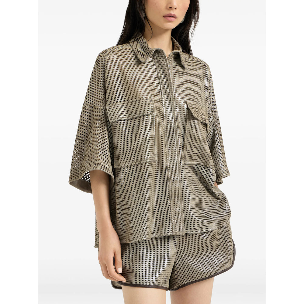 Leather Shirt Brunello Cucinelli