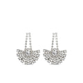 Rhodium Crystal Drop Earrings