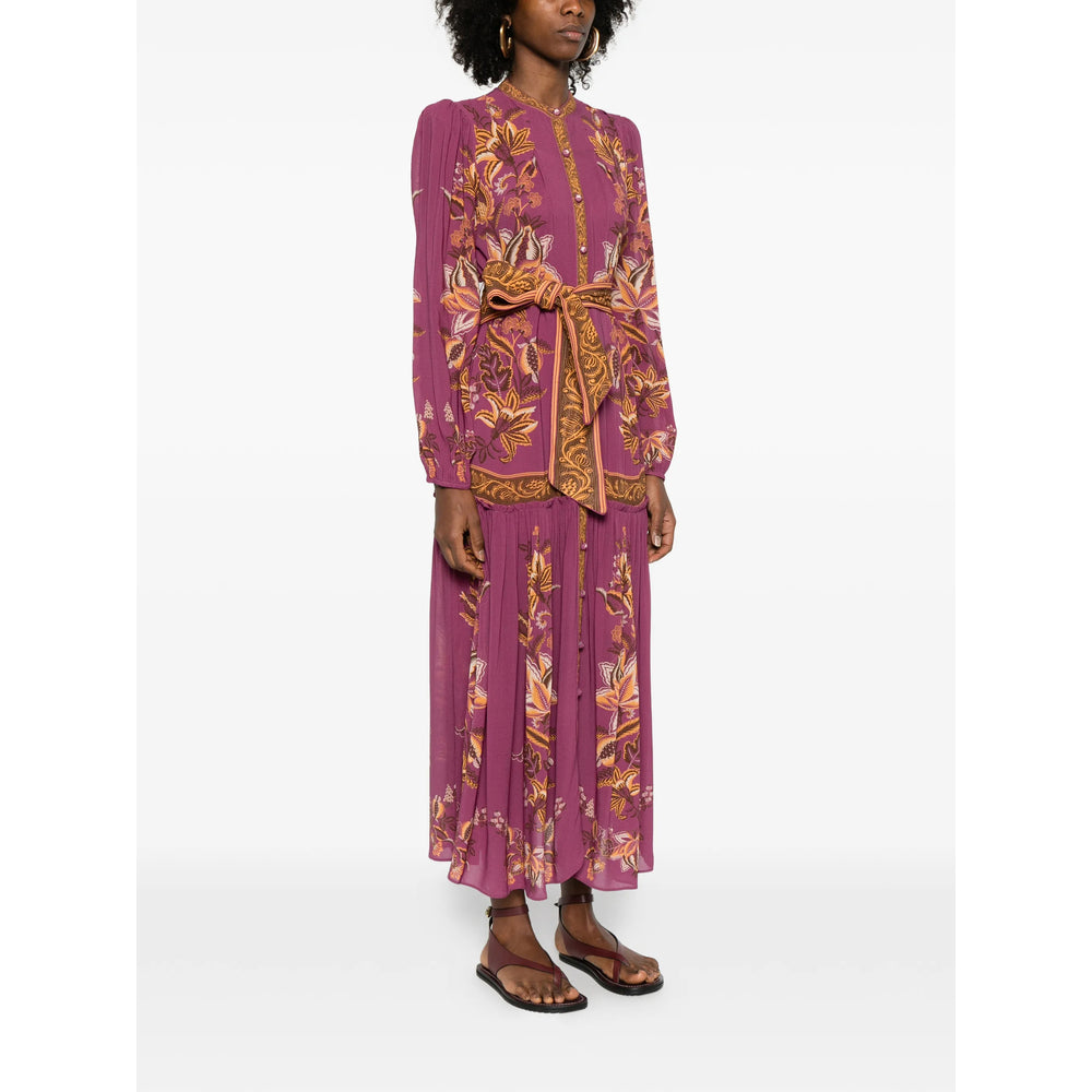 Vibrant Floral Tiered Maxi