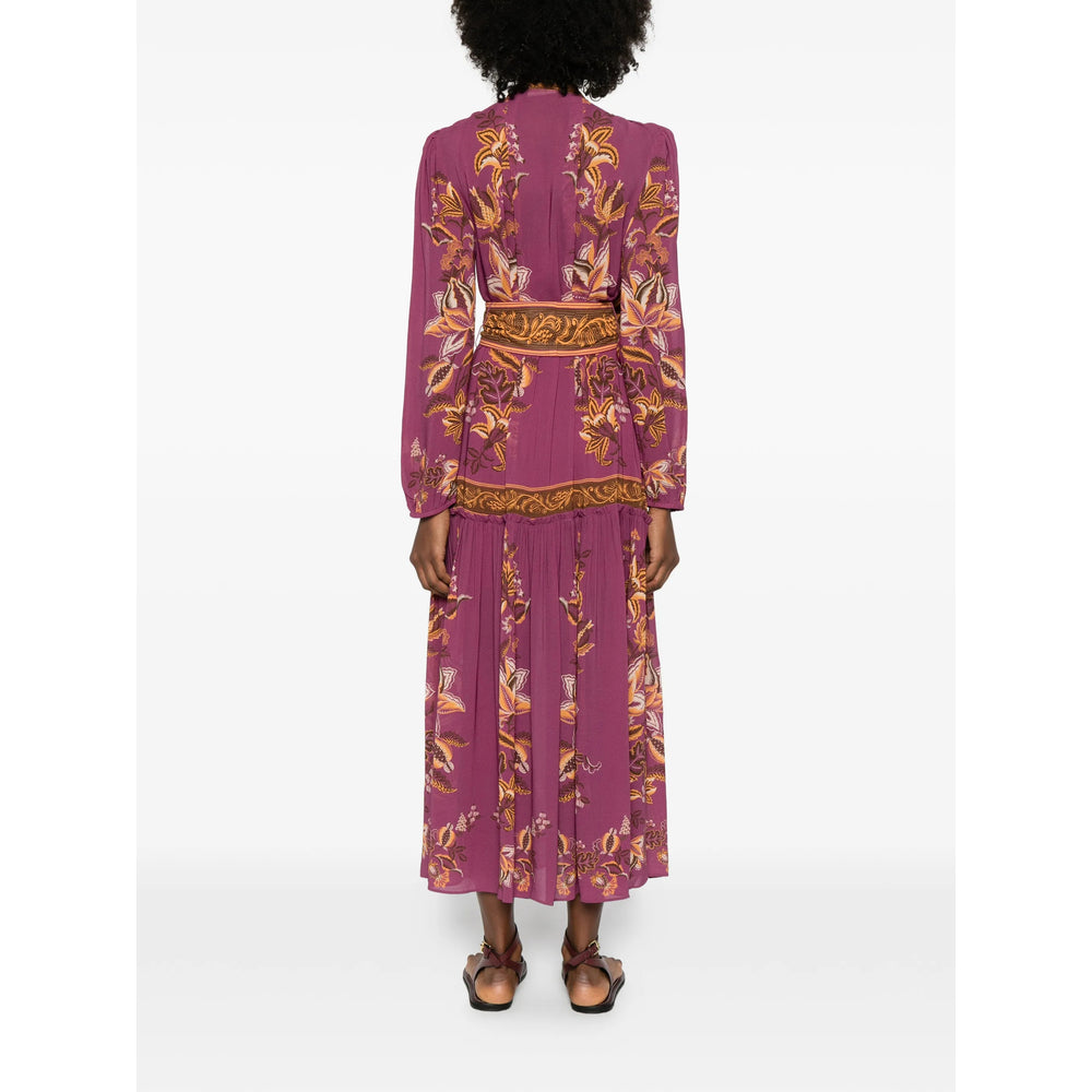 Vibrant Floral Tiered Maxi