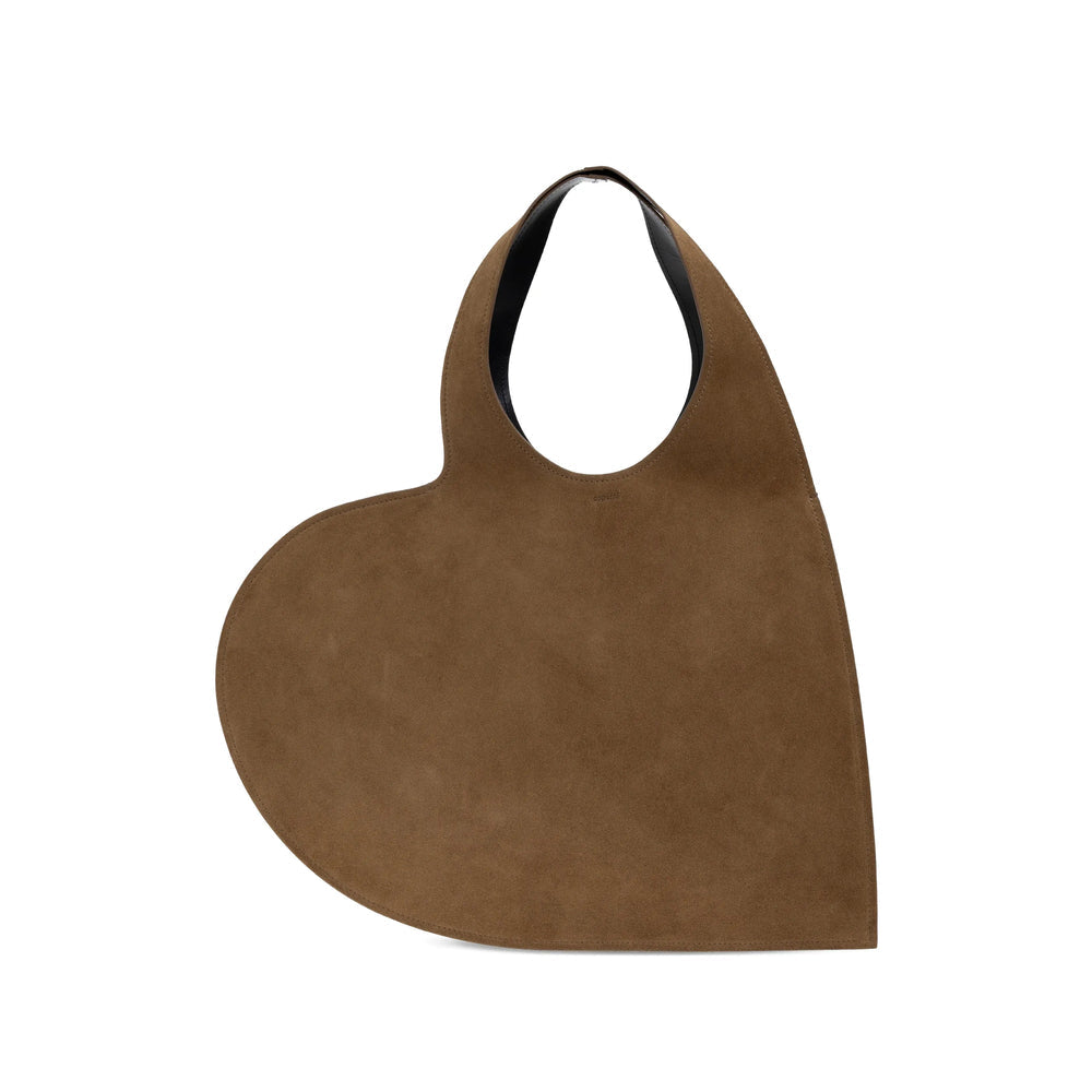 Brown Calf Leather Top-handle Clutch